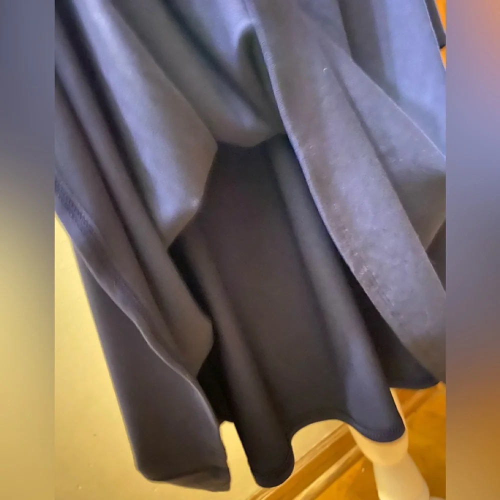 White House Black Market Navy LS Knit A-line w/btns Long Sleeve Dress  12 NWT - Picture 6 of 11